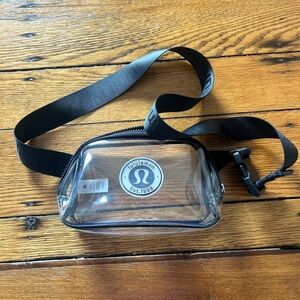 lululemon athletica Transparent Belt Bag with Black Strap